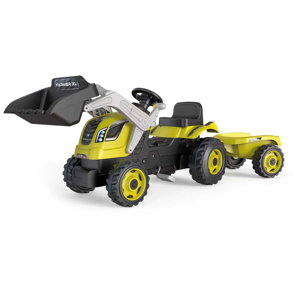 smoby-claas-traktor-farmer-max-trettraktor-mit-anh-nger image 1
