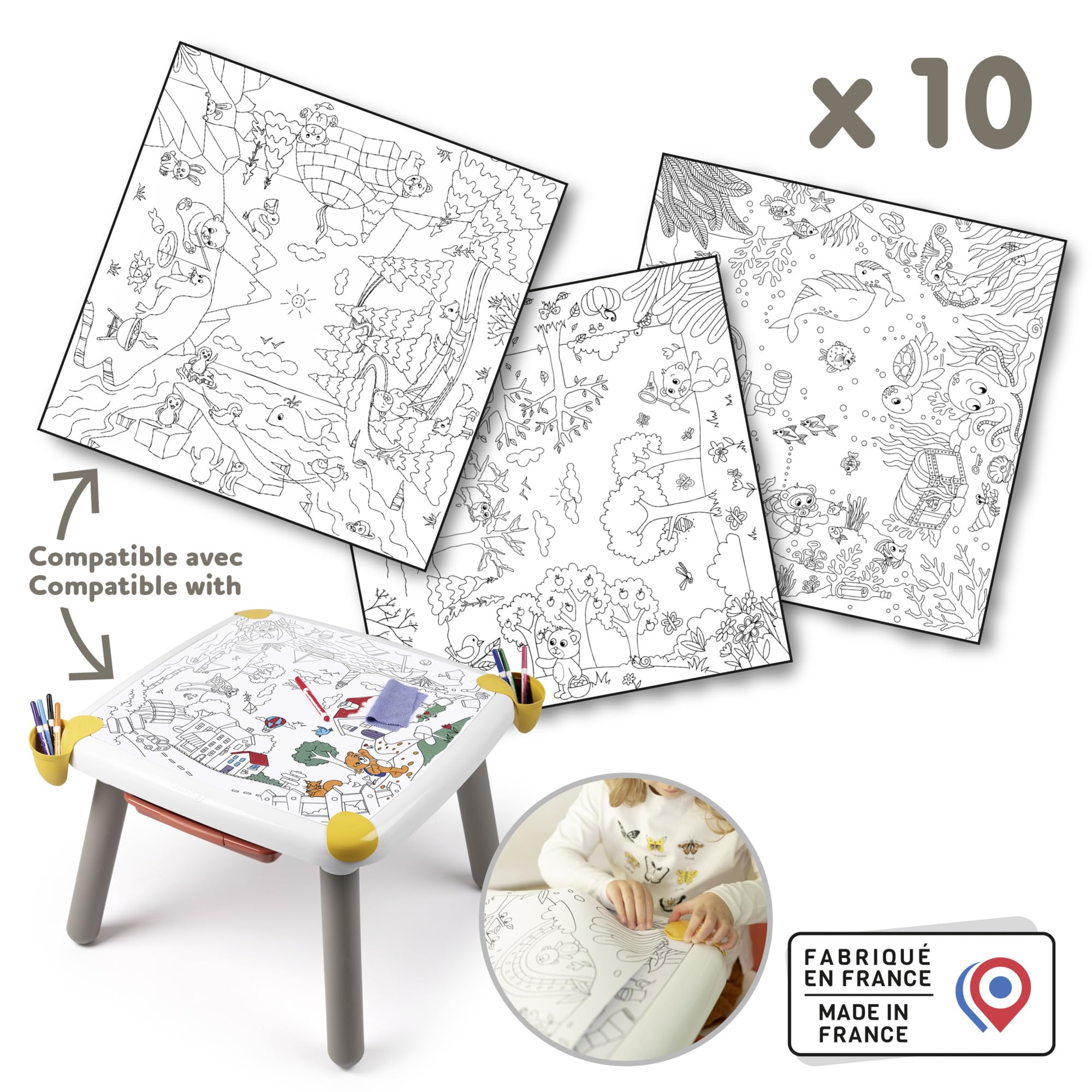 smoby-life-xxl-ausmalbl-tter-malpapier-10er-51x51-ab-3-jahren image 2