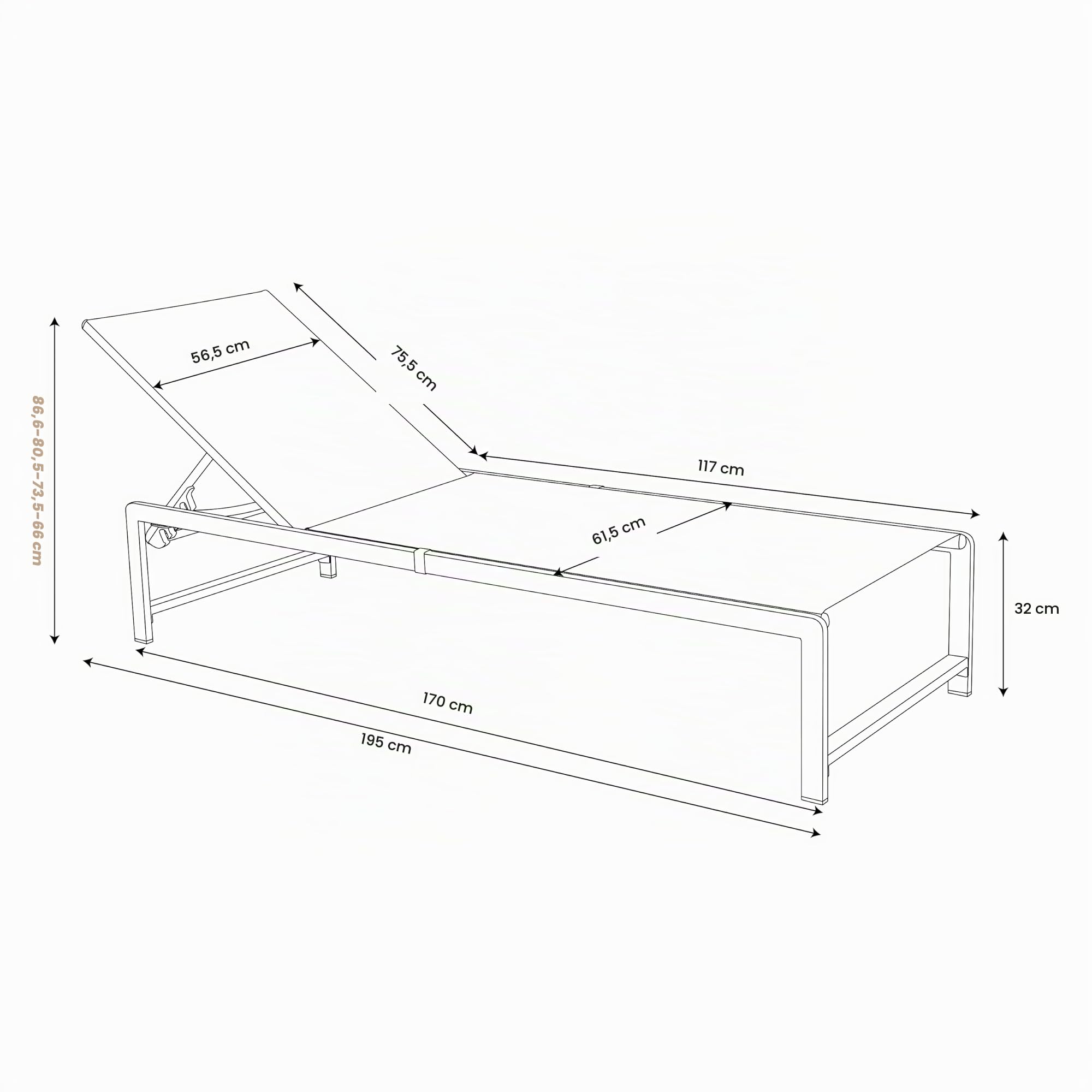 axi-classic-zane-gartenliege-beige-verstellbar-stahl image 3