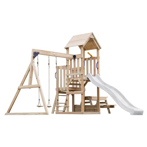 axi-mette-spielturm-holz-wei-mit-picknicktisch-rutsche image 8