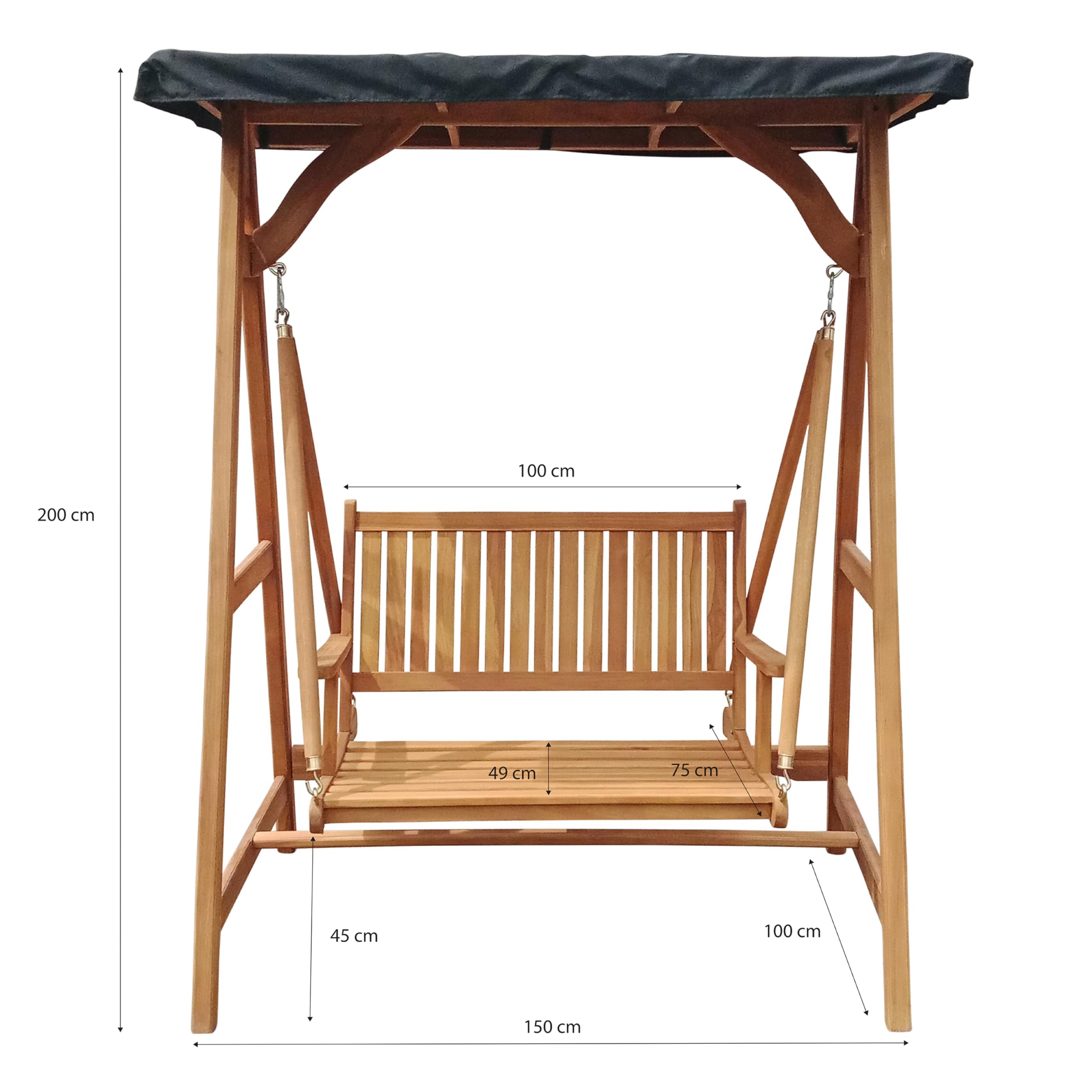axi-kari-hollywoodschaukel-teak-1-person-mit-sonnendach image 4