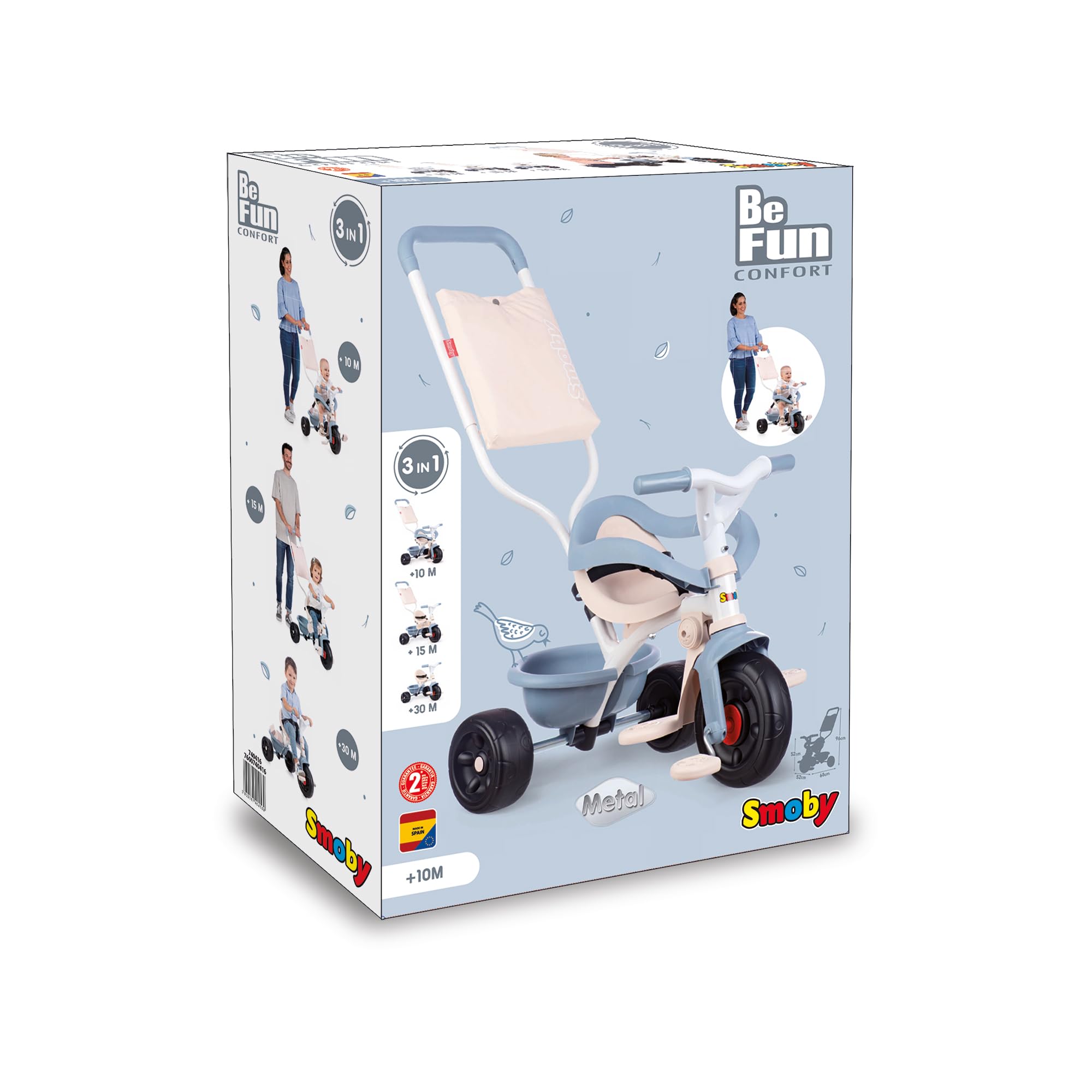 smoby-life-be-fun-komfort-dreirad-blau-mit-schubstange image 8