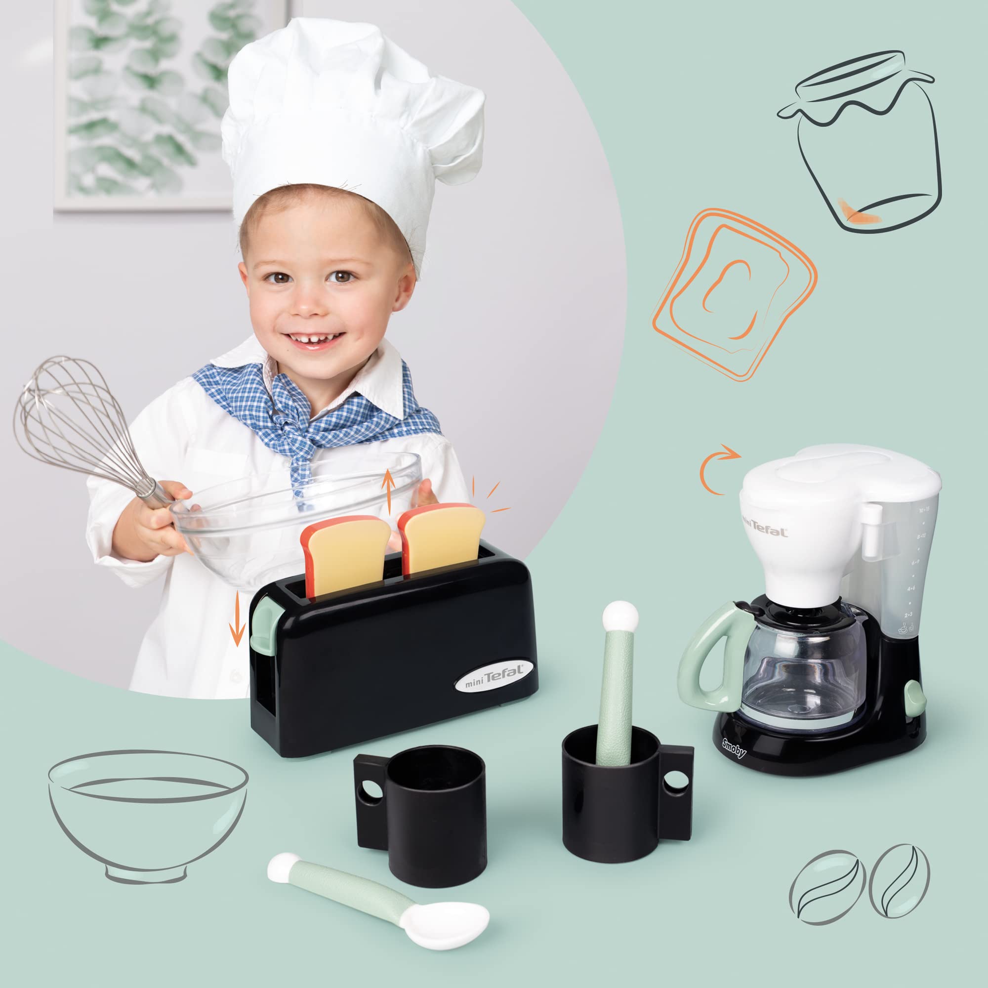 smoby-tefal-fr-hst-cks-set-toaster-kaffeemaschine-ab-3-j image 2