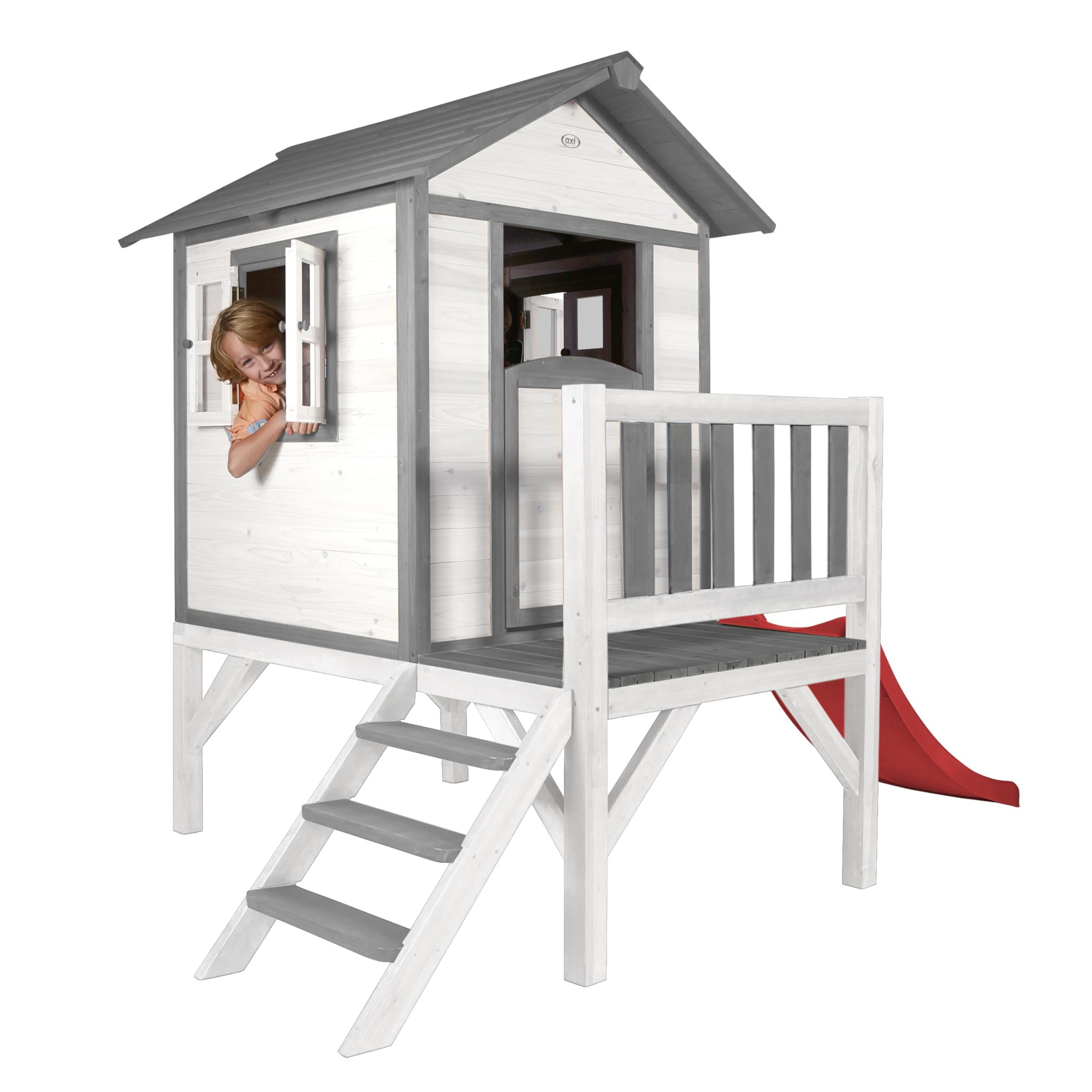 axi-beach-lodge-xl-spielhaus-wei-rote-rutsche-holz image 6
