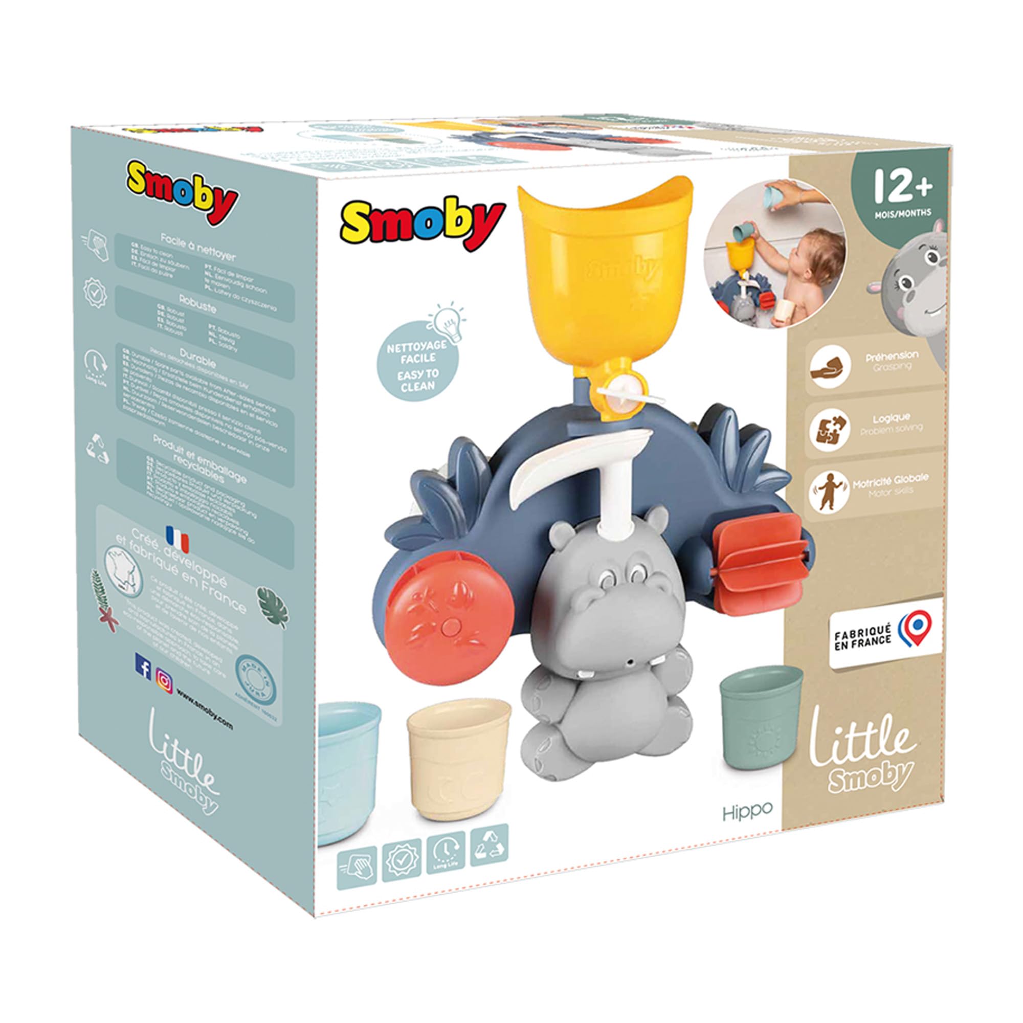 little-smoby-hippo-badespielzeug-saugn-pfe-ab-1-jahr image 5