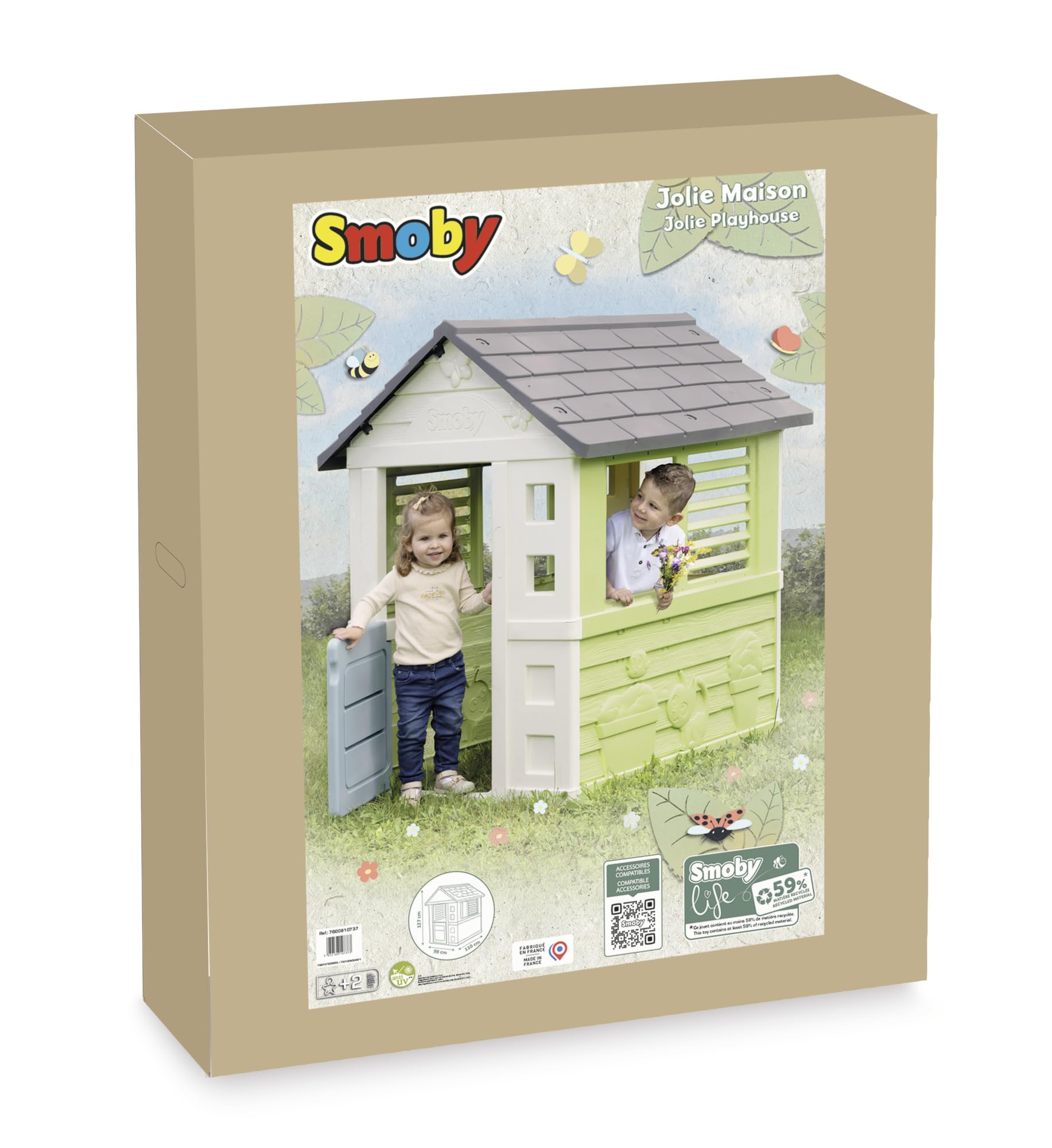 smoby-life-jolie-spielhaus-recycelt-wetterfest-98x110-cm image 6