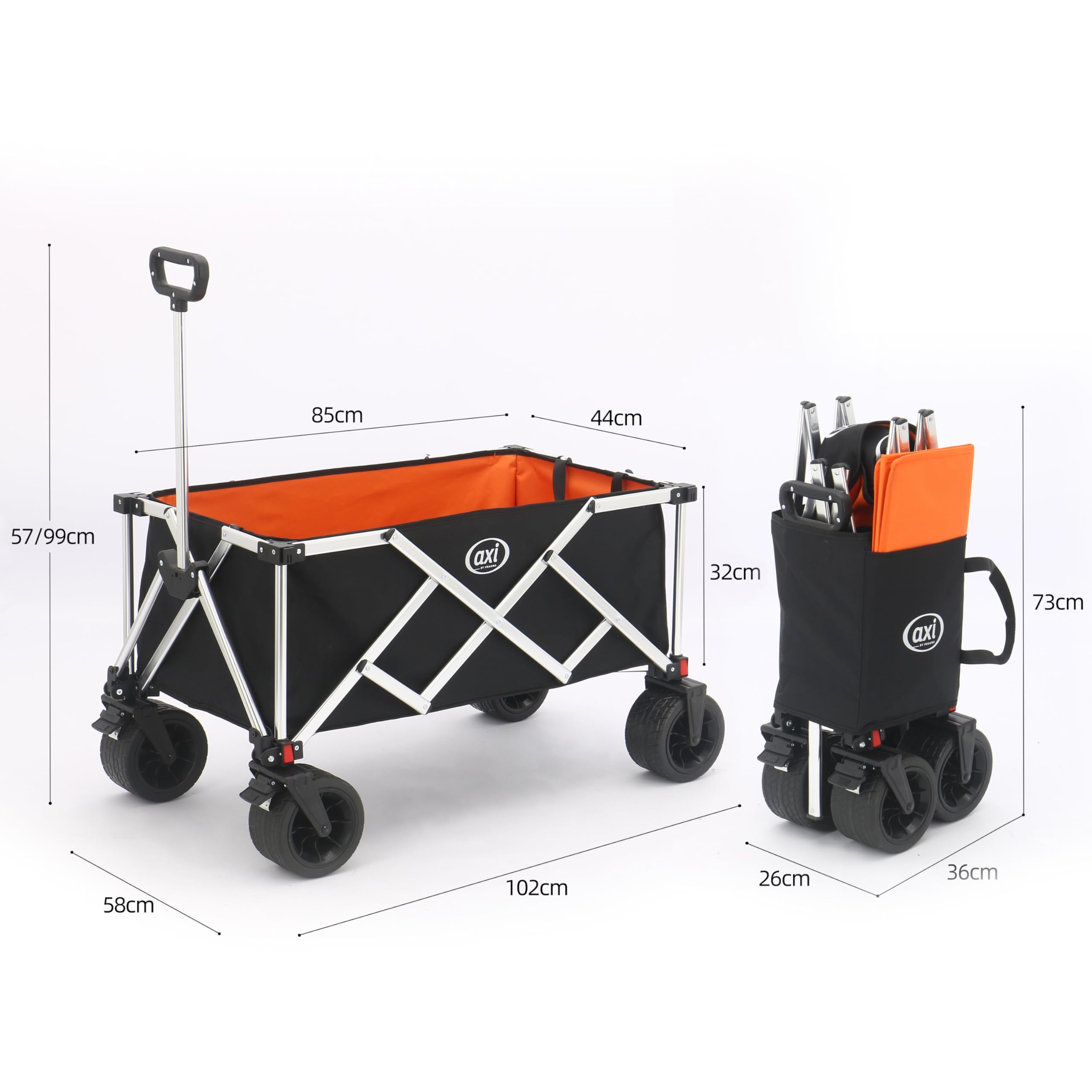 axi-classic-sb151-bollerwagen-faltbar-schwarz-orange-130-l image 4