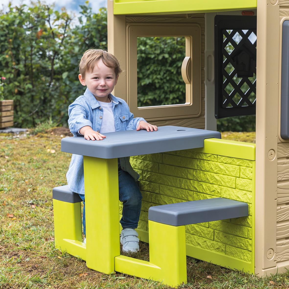 smoby-life-picknicktisch-spielhaus-zubeh-r-sitzbank-mit-tisch-ab-2-j image 4