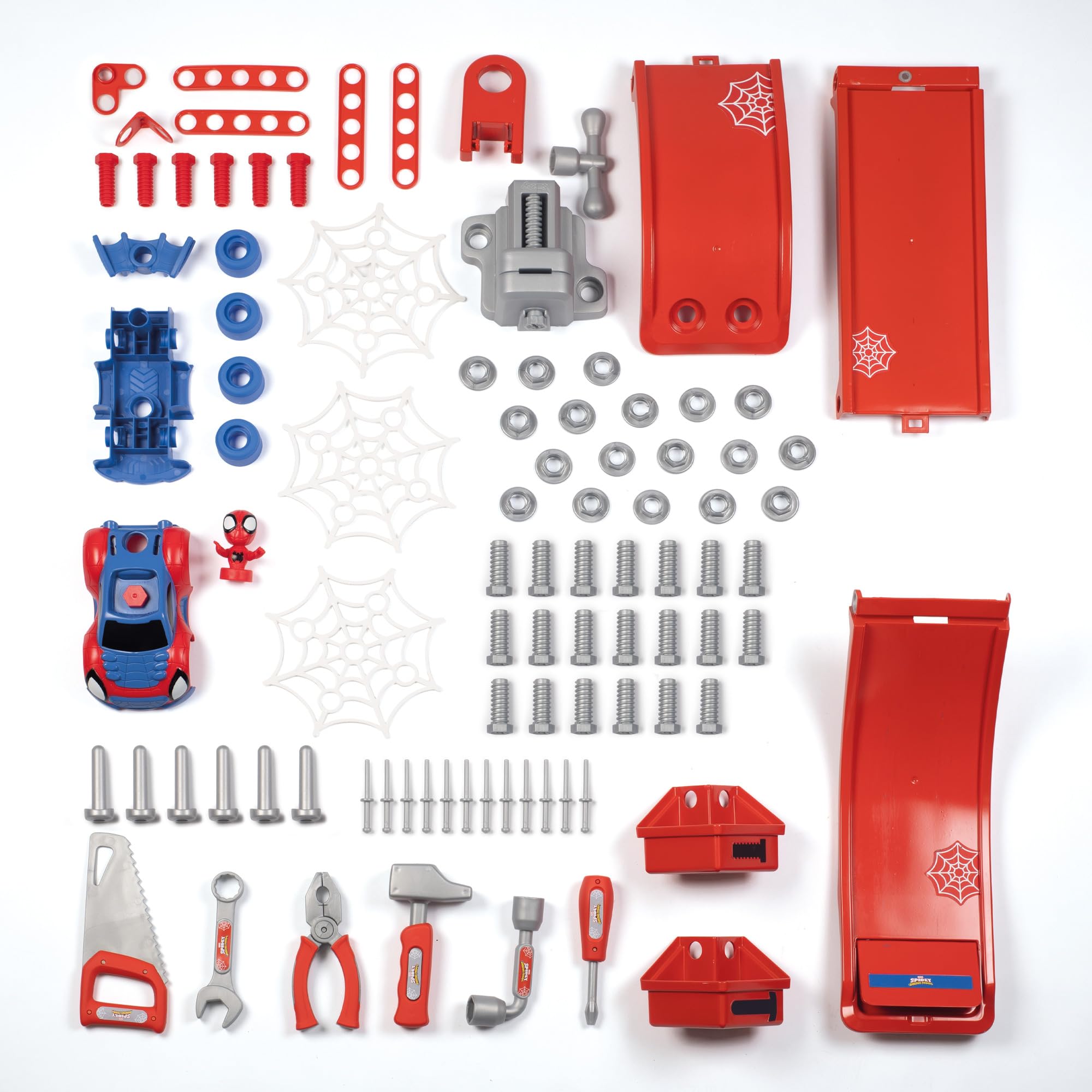 smoby-spidey-werkbank-spielwerkbank-mit-sprungschanze-60-teile image 6