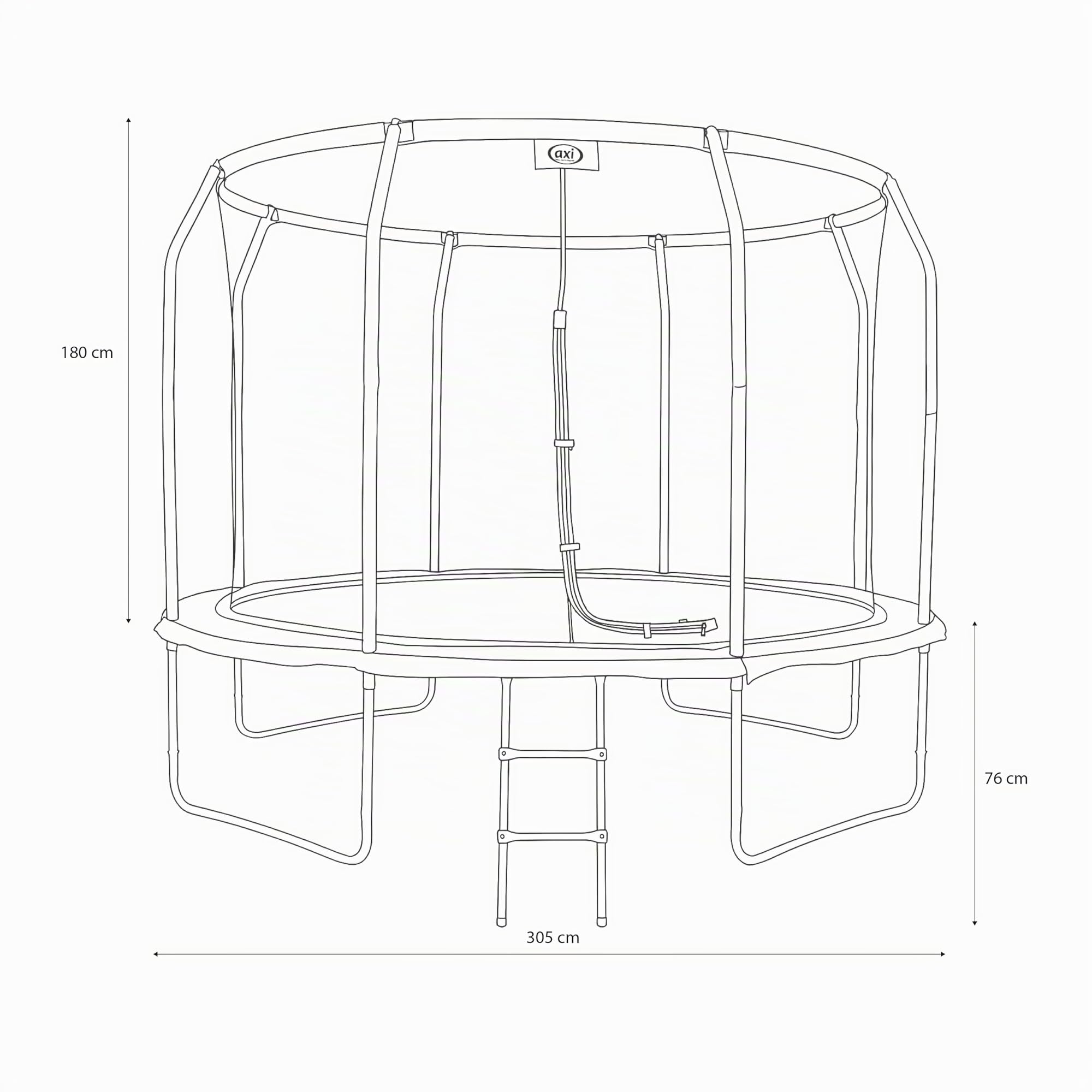 axi-houston-trampolin-rund-305-cm-mit-netz-schwarz image 5