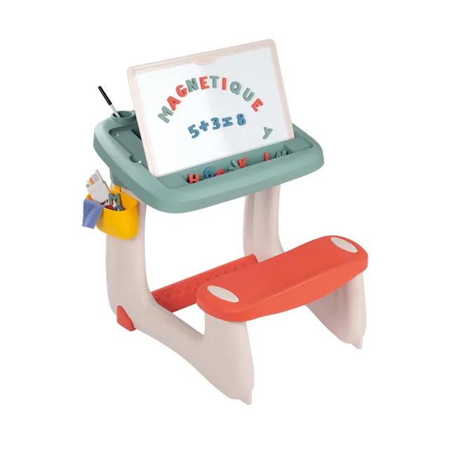 smoby-kinderschreibtisch-doppelseitig-magnetisch-80-teile image 1