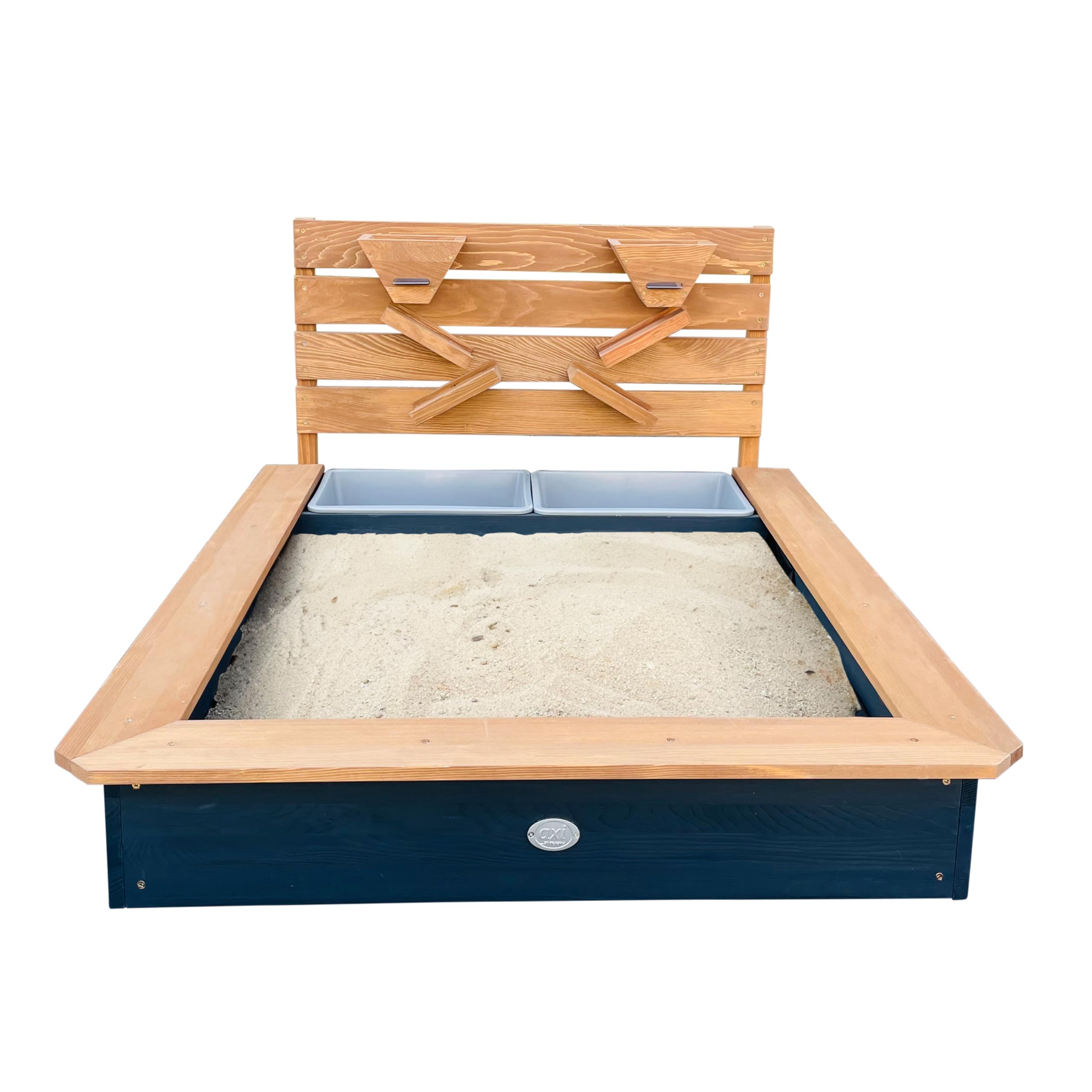 axi-lina-sandkasten-holz-spielwand-sitzbank-anthrazit-braun image 2