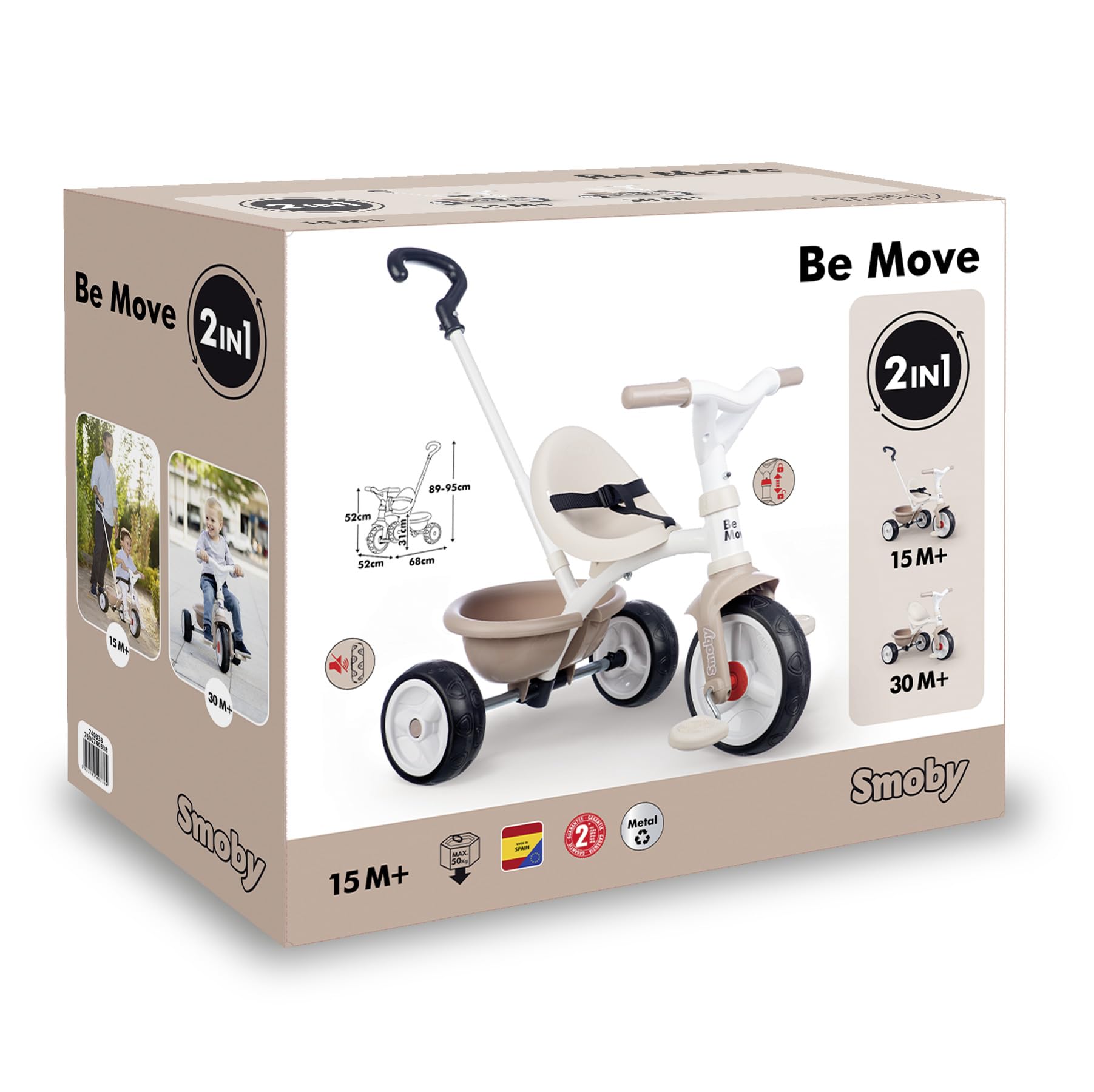 smoby-life-be-move-dreirad-beige-metall-ab-15-monaten image 7