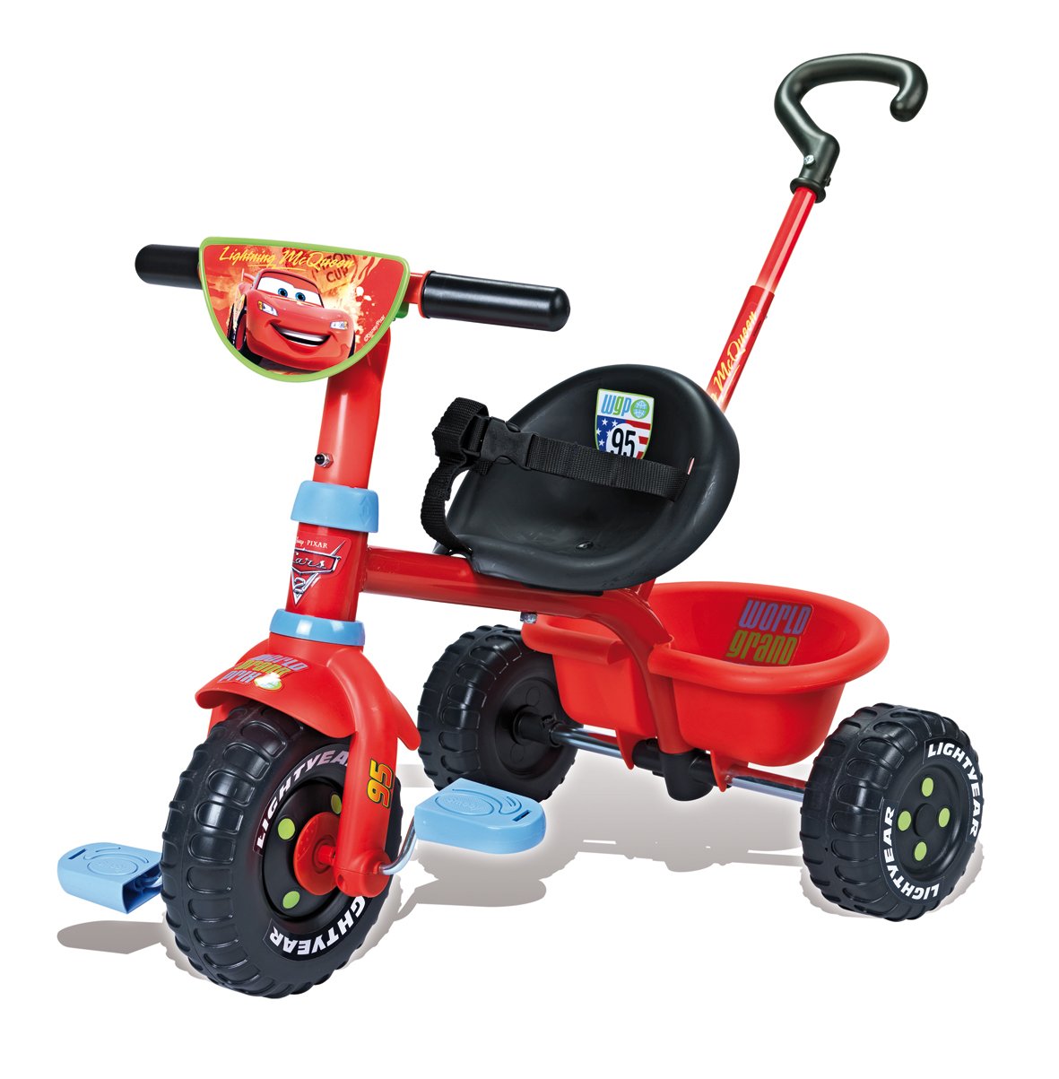 smoby-disney-cars-be-fun-cars-ii-dreirad-mit-schubstange image 1