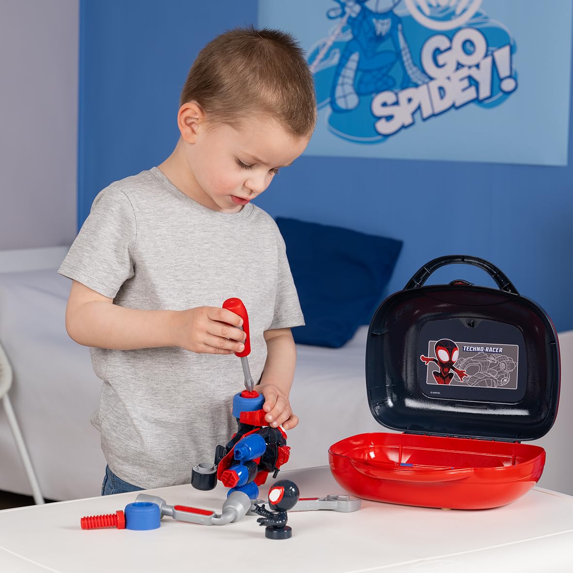 smoby-spidey-spin-box-werkzeugkoffer-miles-morales-quad-ab-3-j image 6