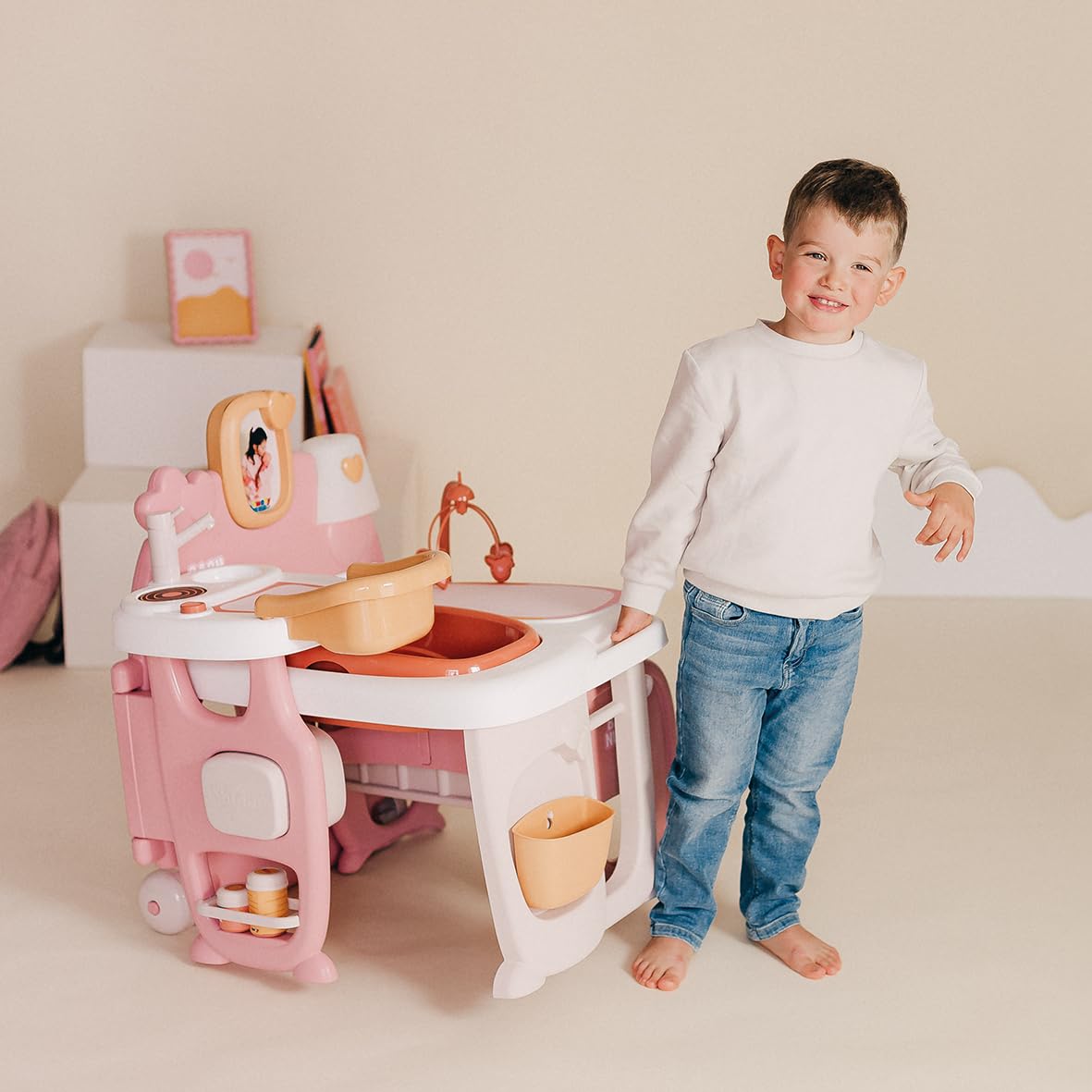 smoby-baby-nurse-puppen-spielcenter-3-in-1-mit-19-teilen image 5