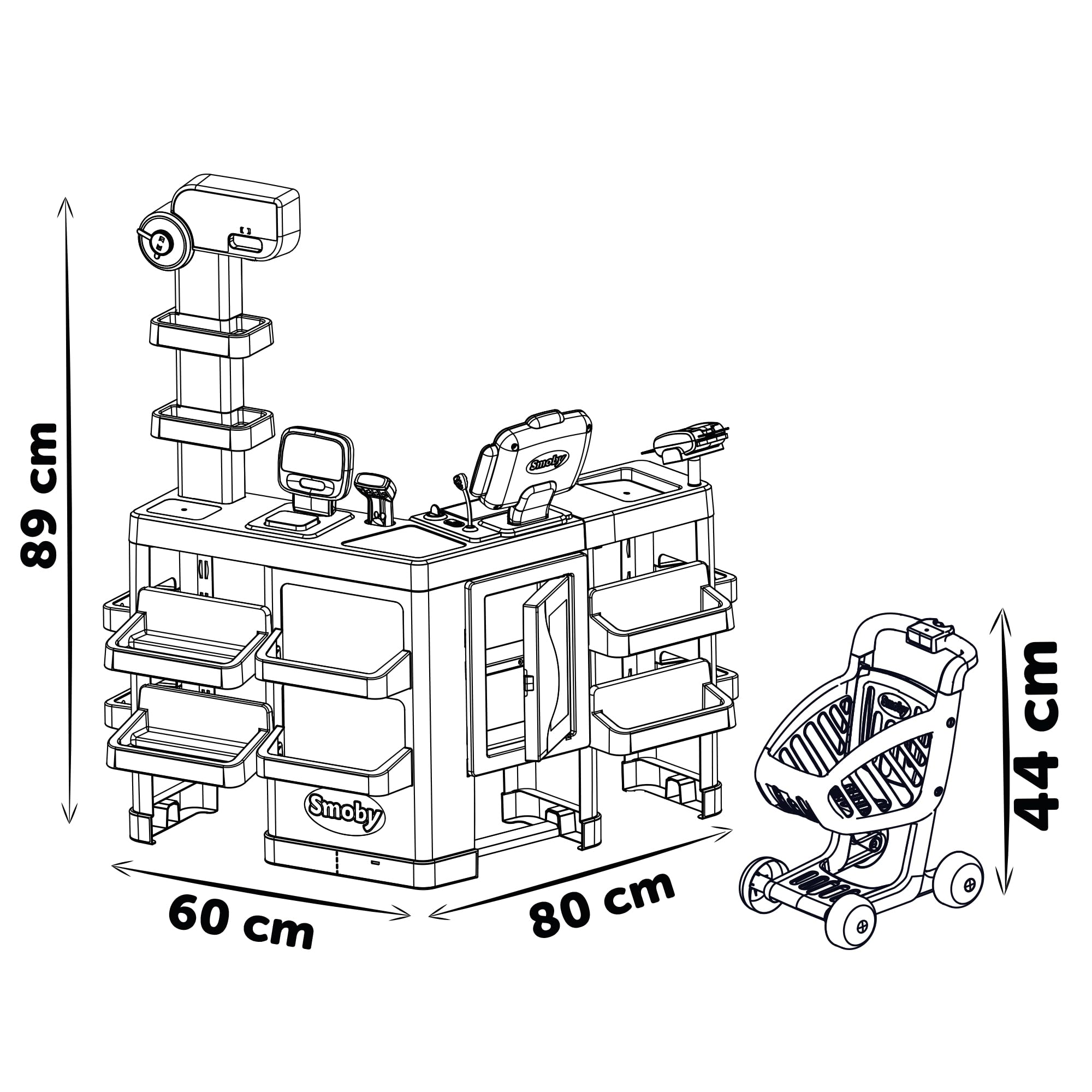smoby-life-supermarkt-maxi-kaufladen-mit-einkaufswagen image 6