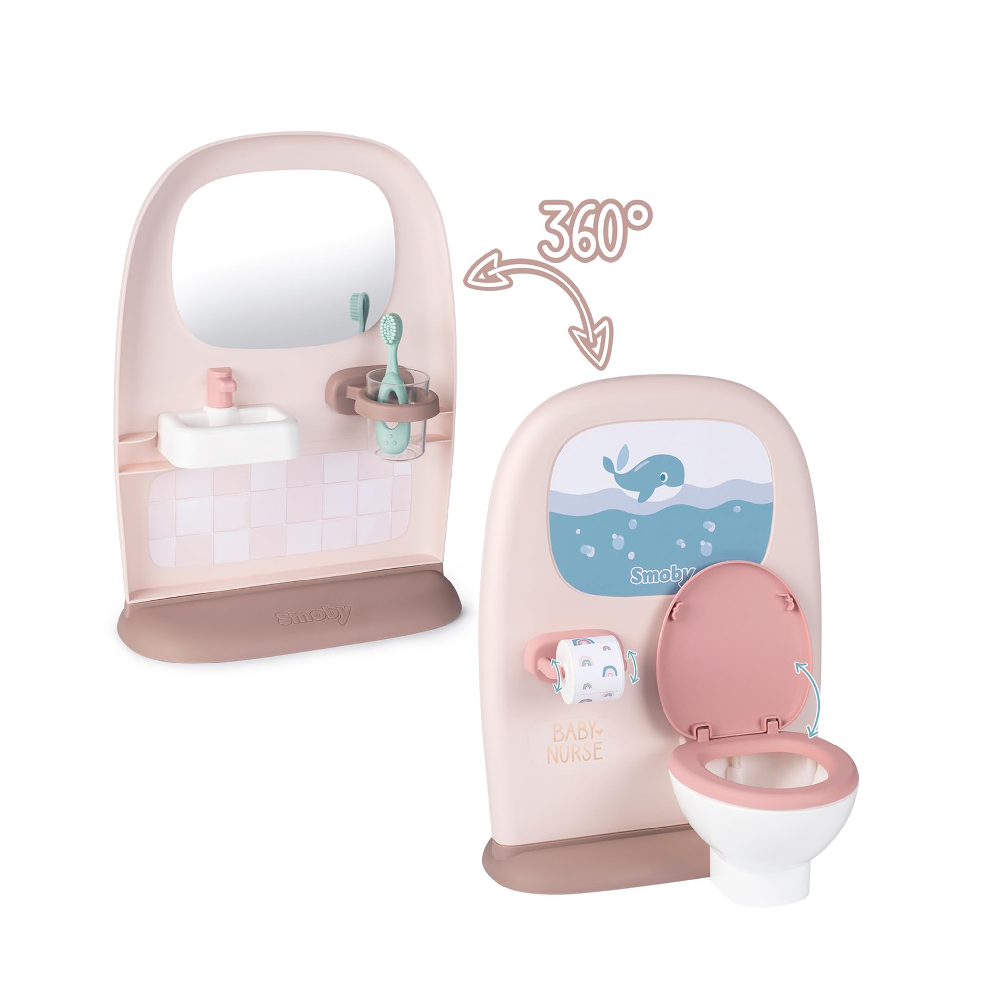 smoby-baby-nurse-puppen-badezimmer-toilette-rosa-ab-3-jahren image 8