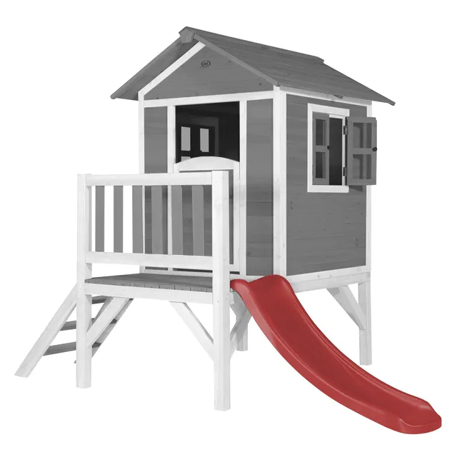 axi-beach-lodge-xl-stelzenhaus-holz-mit-roter-rutsche image 1