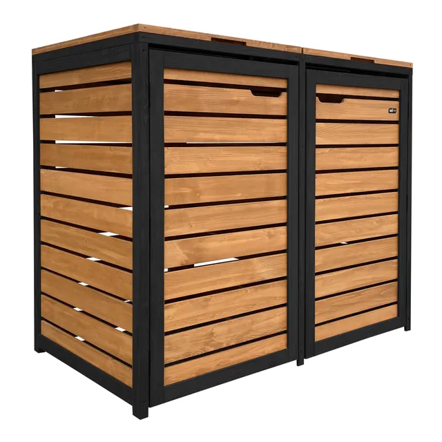 axi-lex-m-lltonnenbox-holz-2x-240l-braun-schwarz-fsc image 1