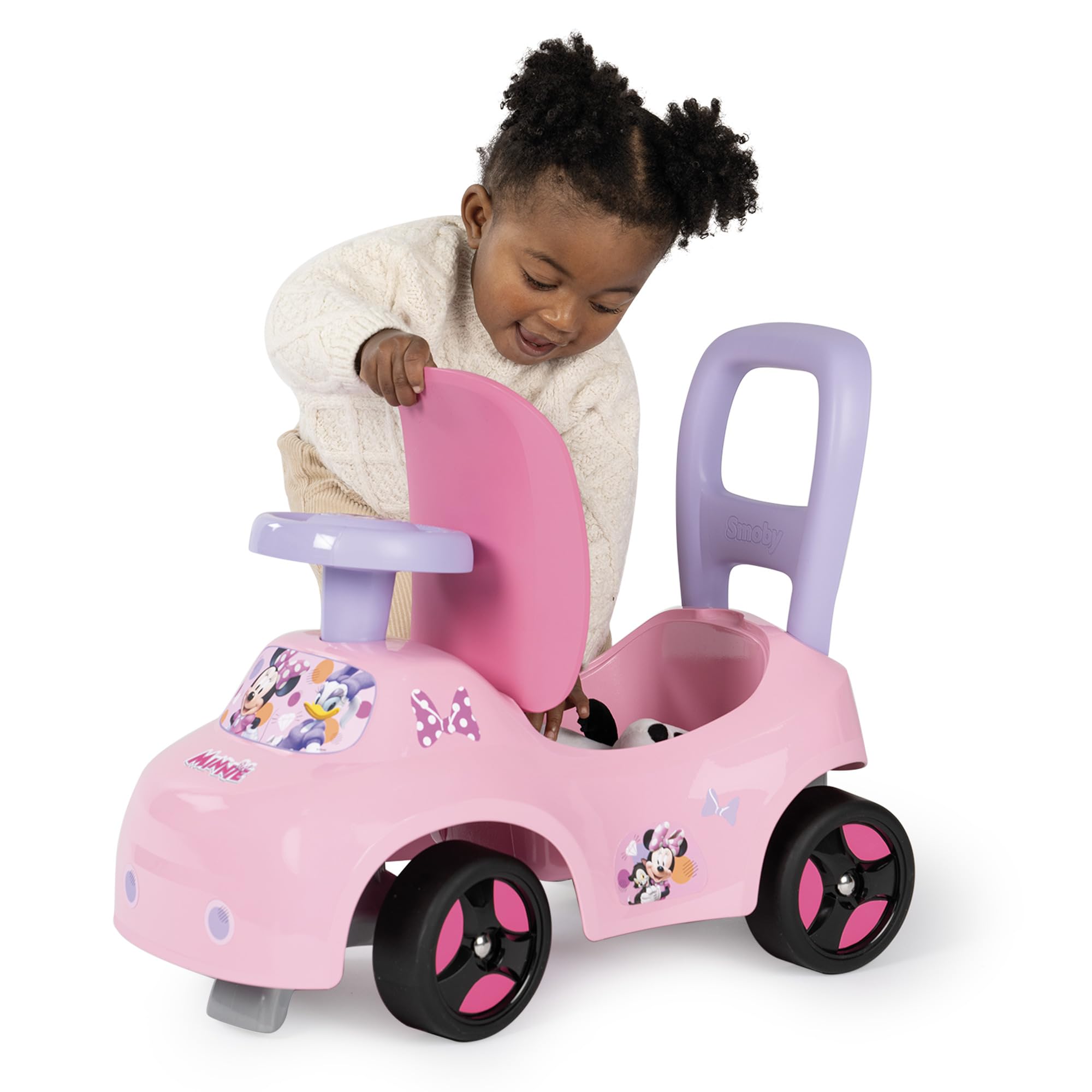 smoby-disney-minnie-mouse-rutscher-auto-hupe-staufach-10-mon image 3