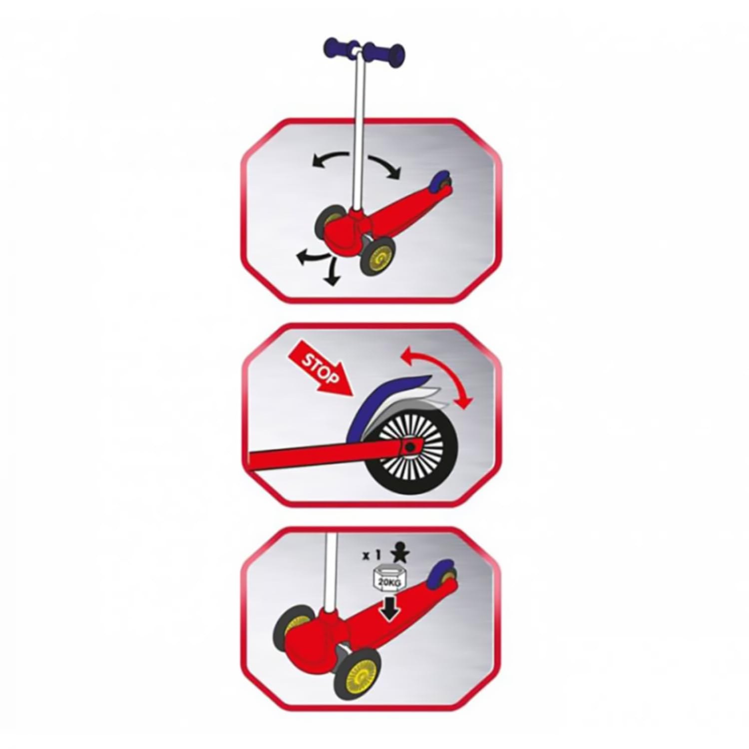 smoby-disney-cars-twist-scooter-roller-mit-bremse-ab-3-jahren image 3