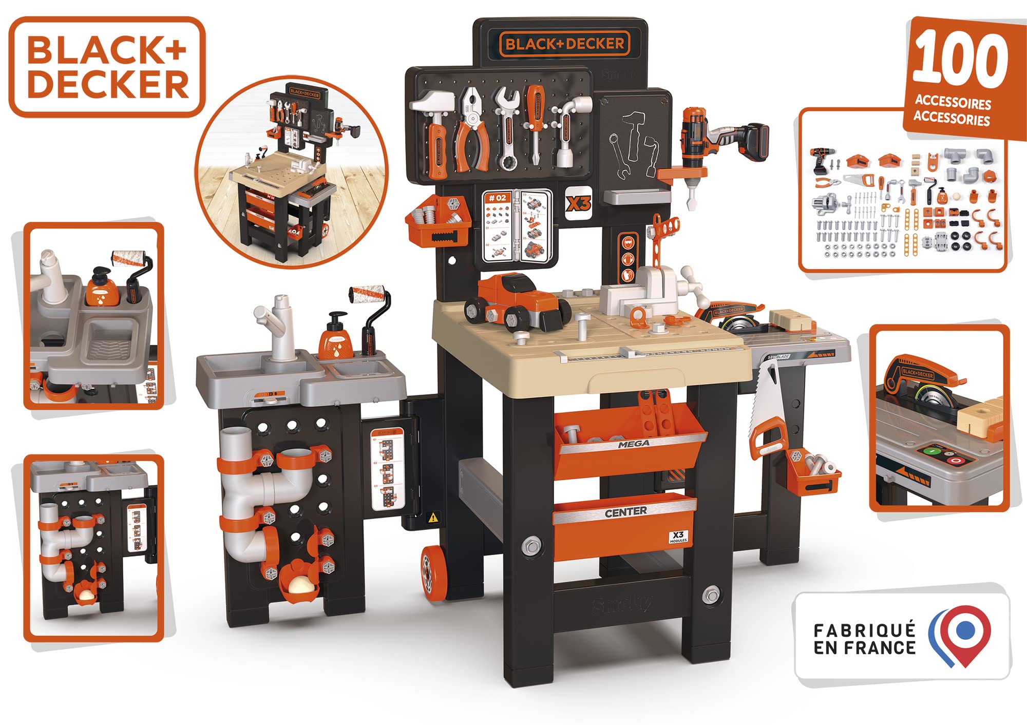 smoby-black-decker-mega-werkbank-spielwerkbank-100-teile-ab-3-j image 2