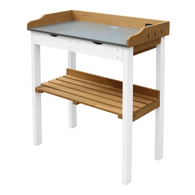 axi-pflanztisch-g-rtnertisch-holz-zink-2-schubladen-braun-wei image 1