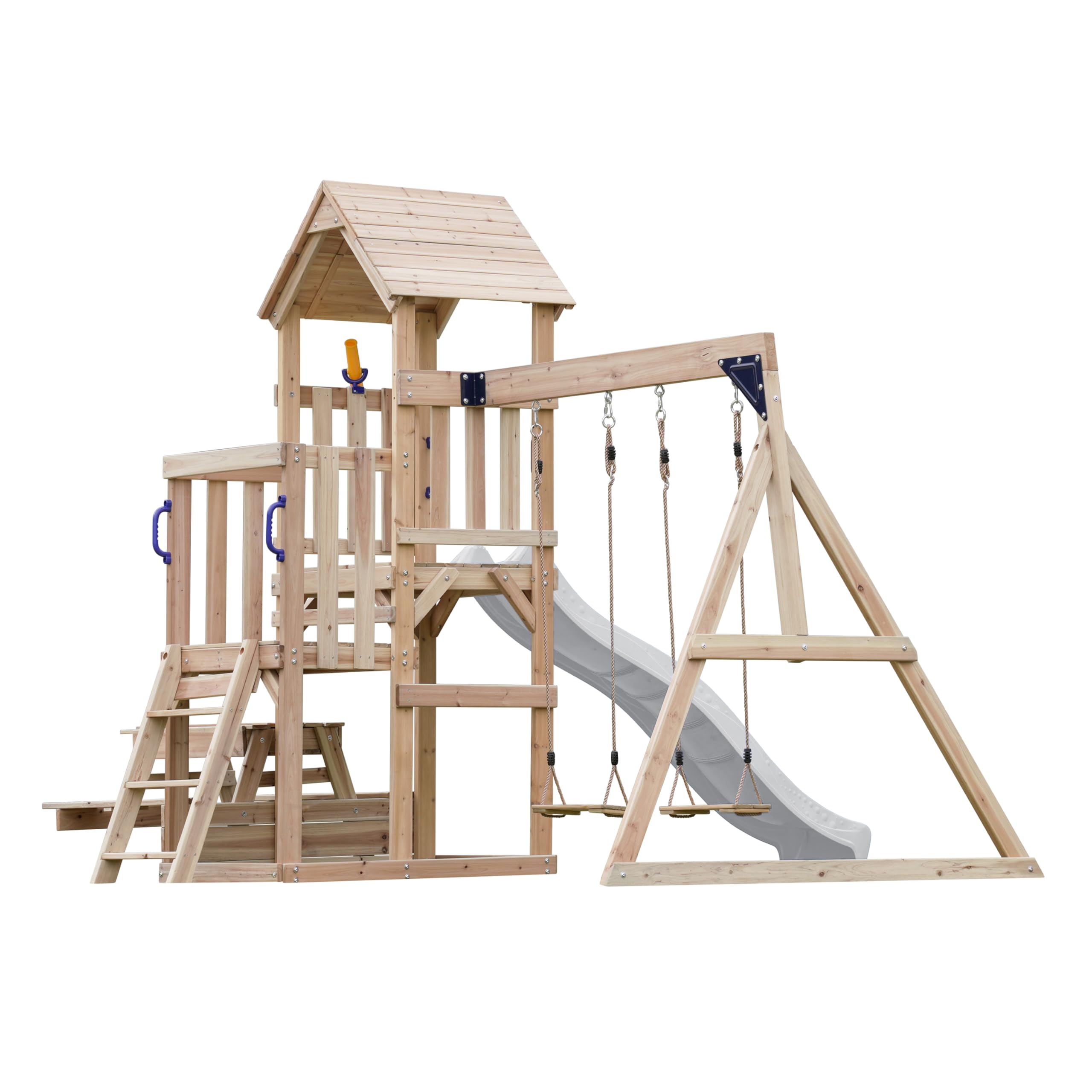 axi-mette-spielturm-holz-wei-mit-picknicktisch-rutsche image 7