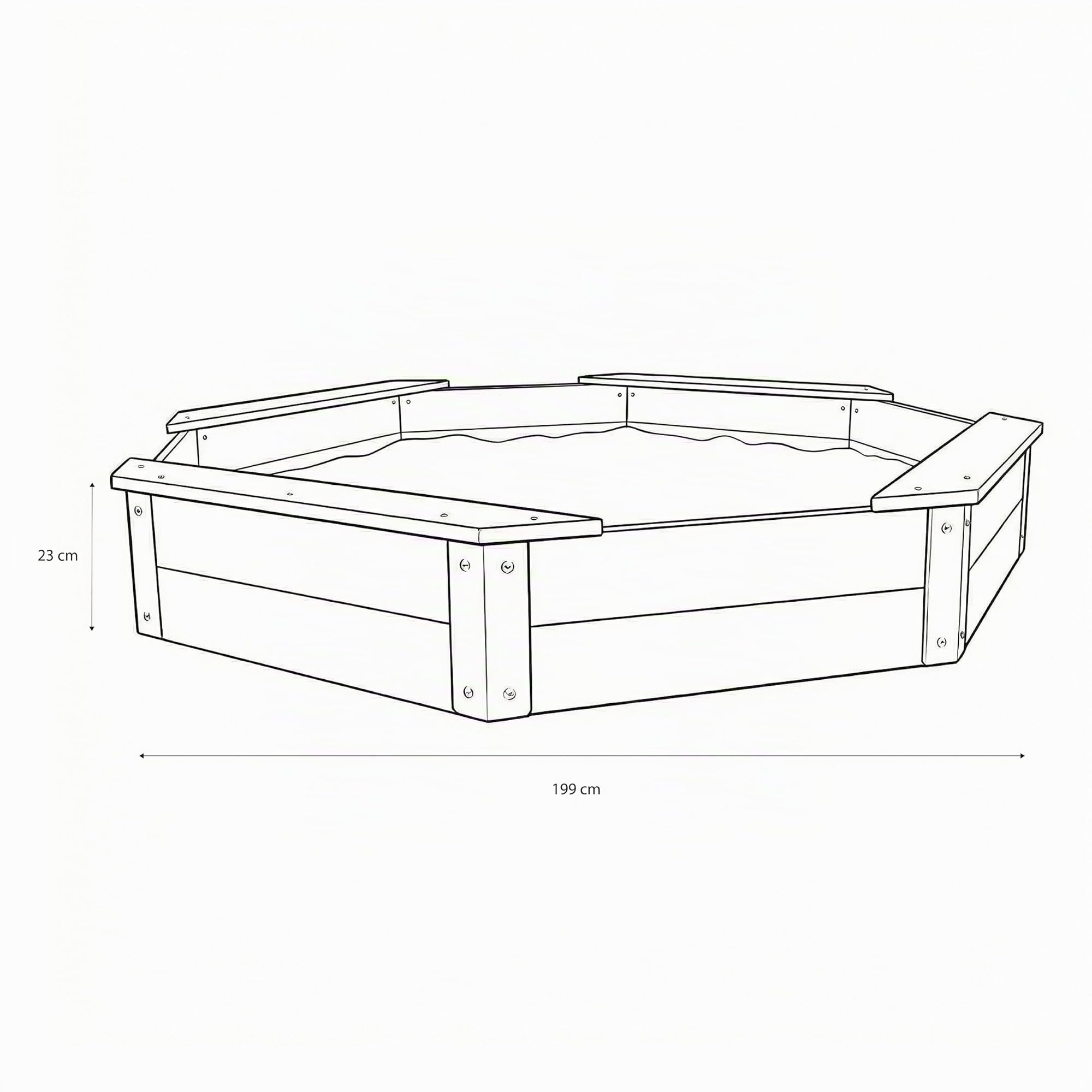axi-onno-sandkasten-holz-199x199-cm-braun-anthrazit-abdeckung image 3