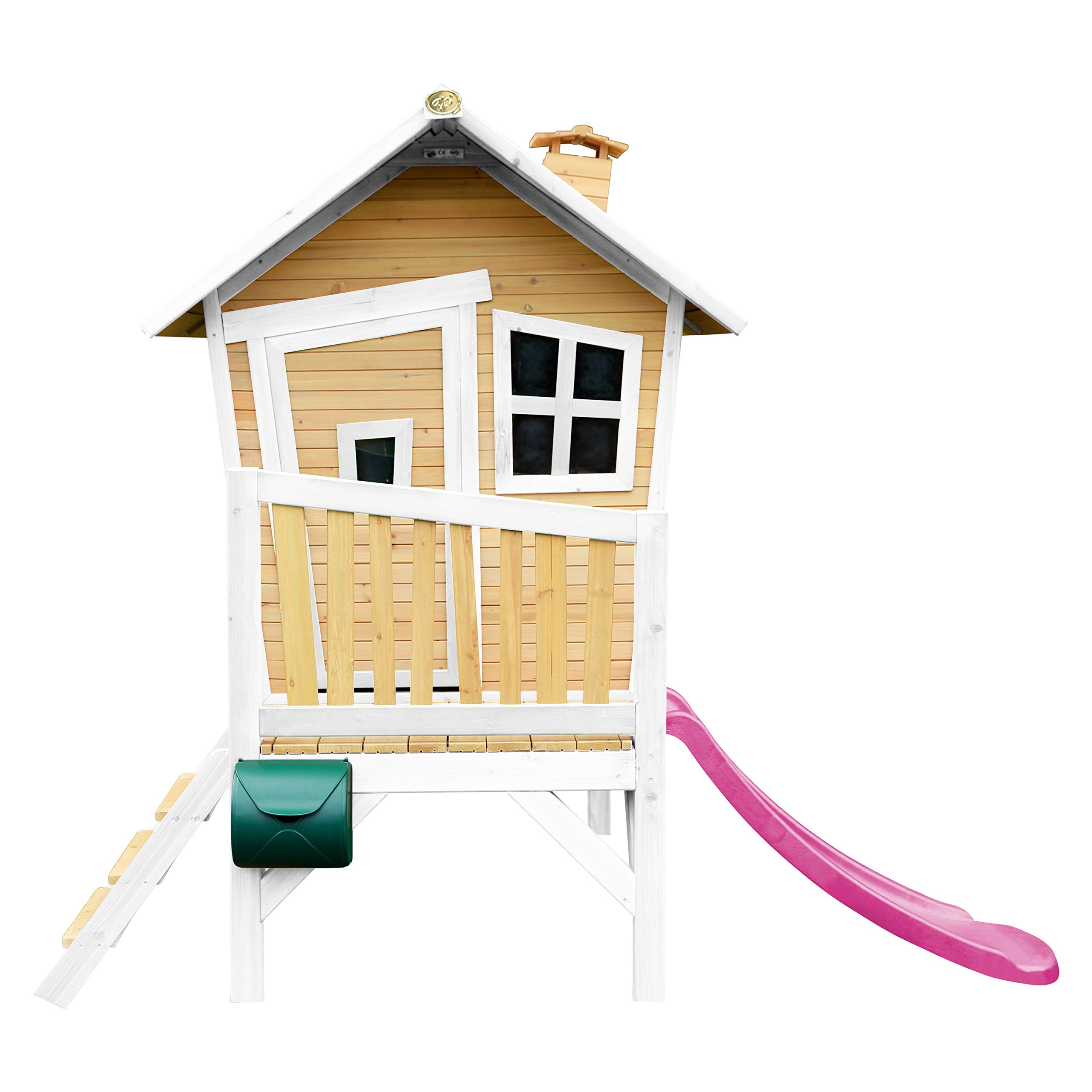 axi-crooked-robin-stelzenhaus-holz-mit-lila-rutsche image 2