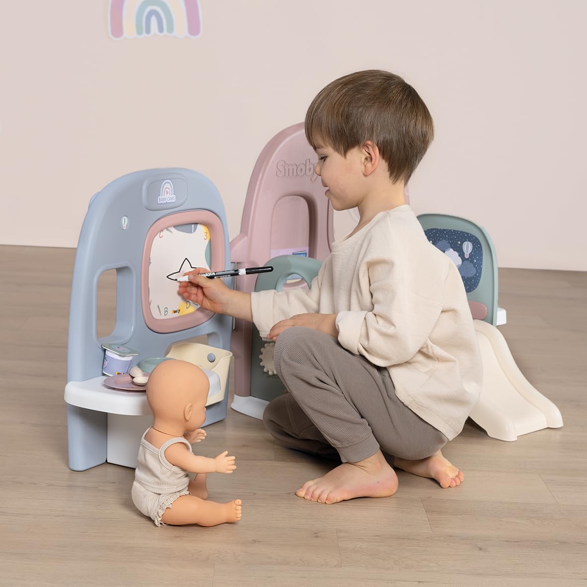 smoby-baby-care-puppen-kita-spielcenter-rosa-360-ab-3-jahren image 6