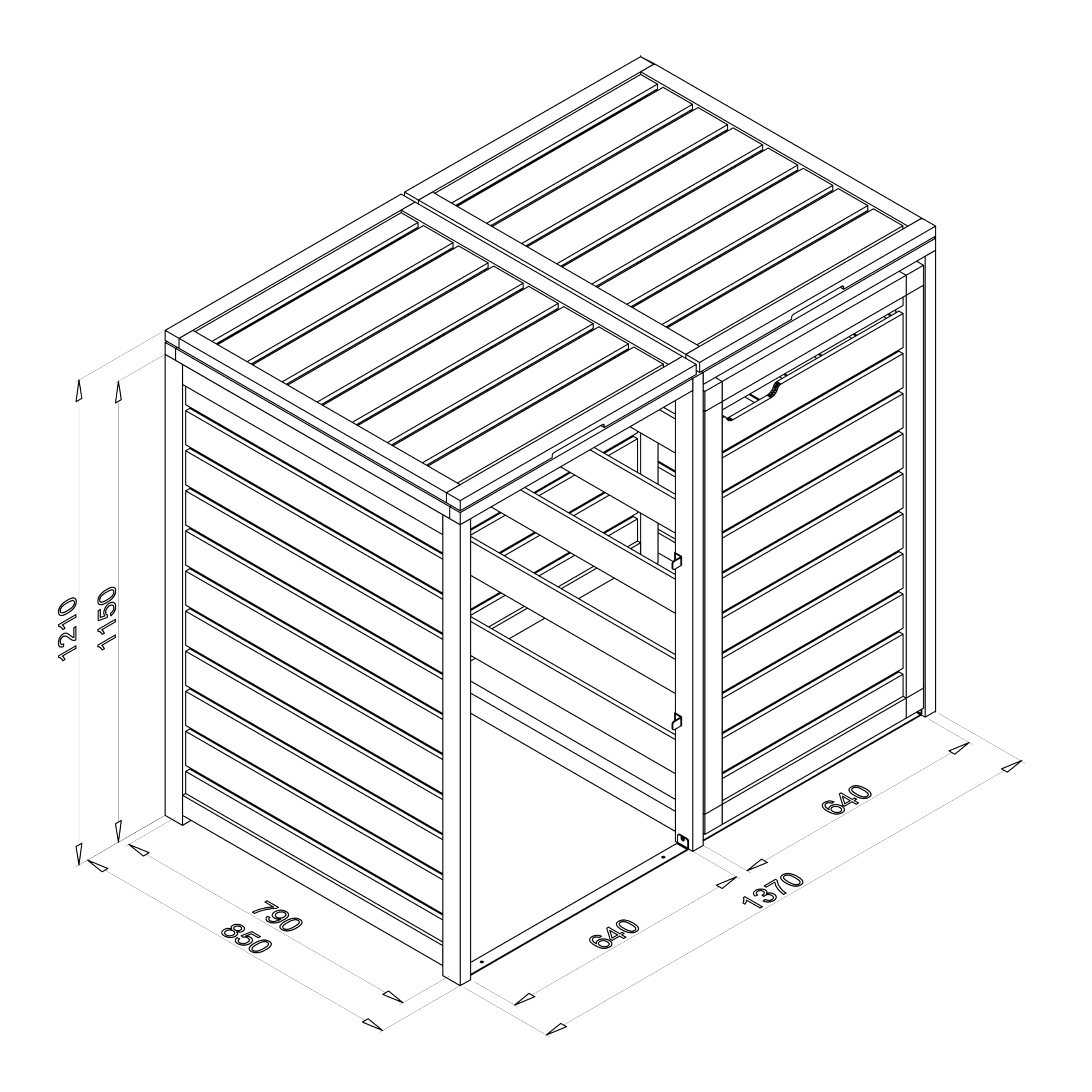 axi-lex-m-lltonnenbox-holz-2x-240l-braun-schwarz-fsc image 5